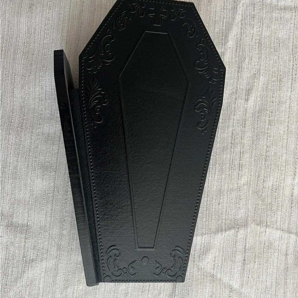 Black Coffin-Shaped Makeup Organizer from Amazon